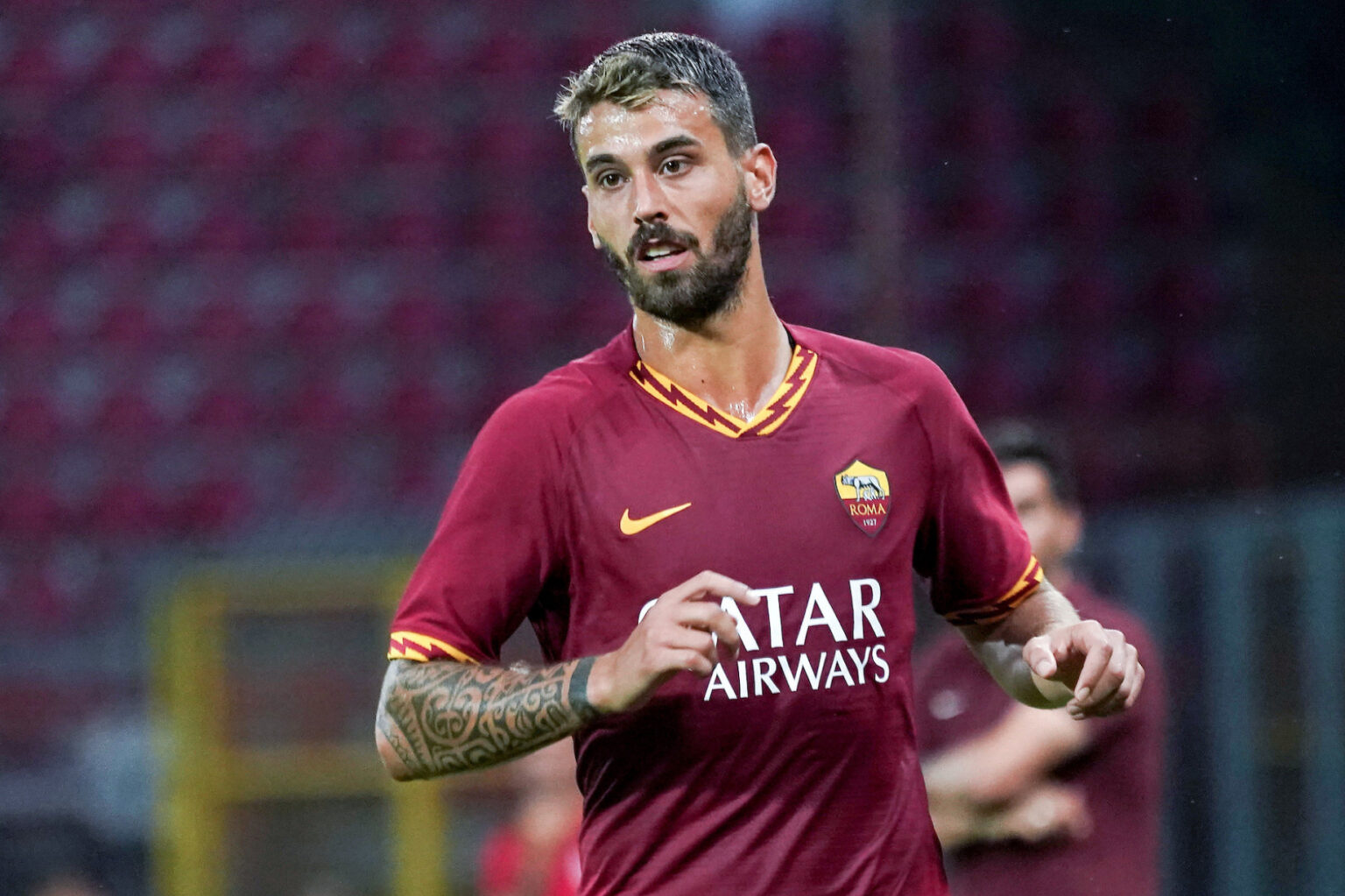 Leonardo Spinazzola in azione con la maglia della Roma