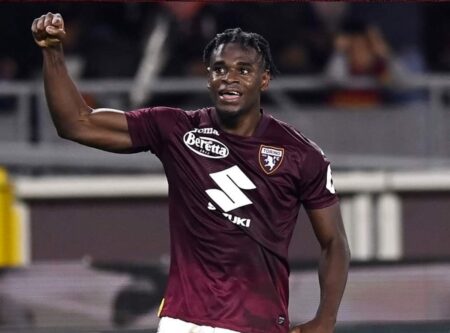 Duvan Zapata con la maglia del Torino
