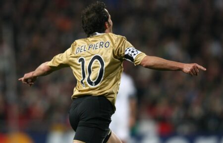 Alessandro Del Piero esulta contro il Real Madrid