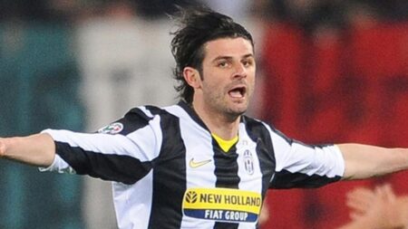 Vincenzo Iaquinta con la maglia della Juventus