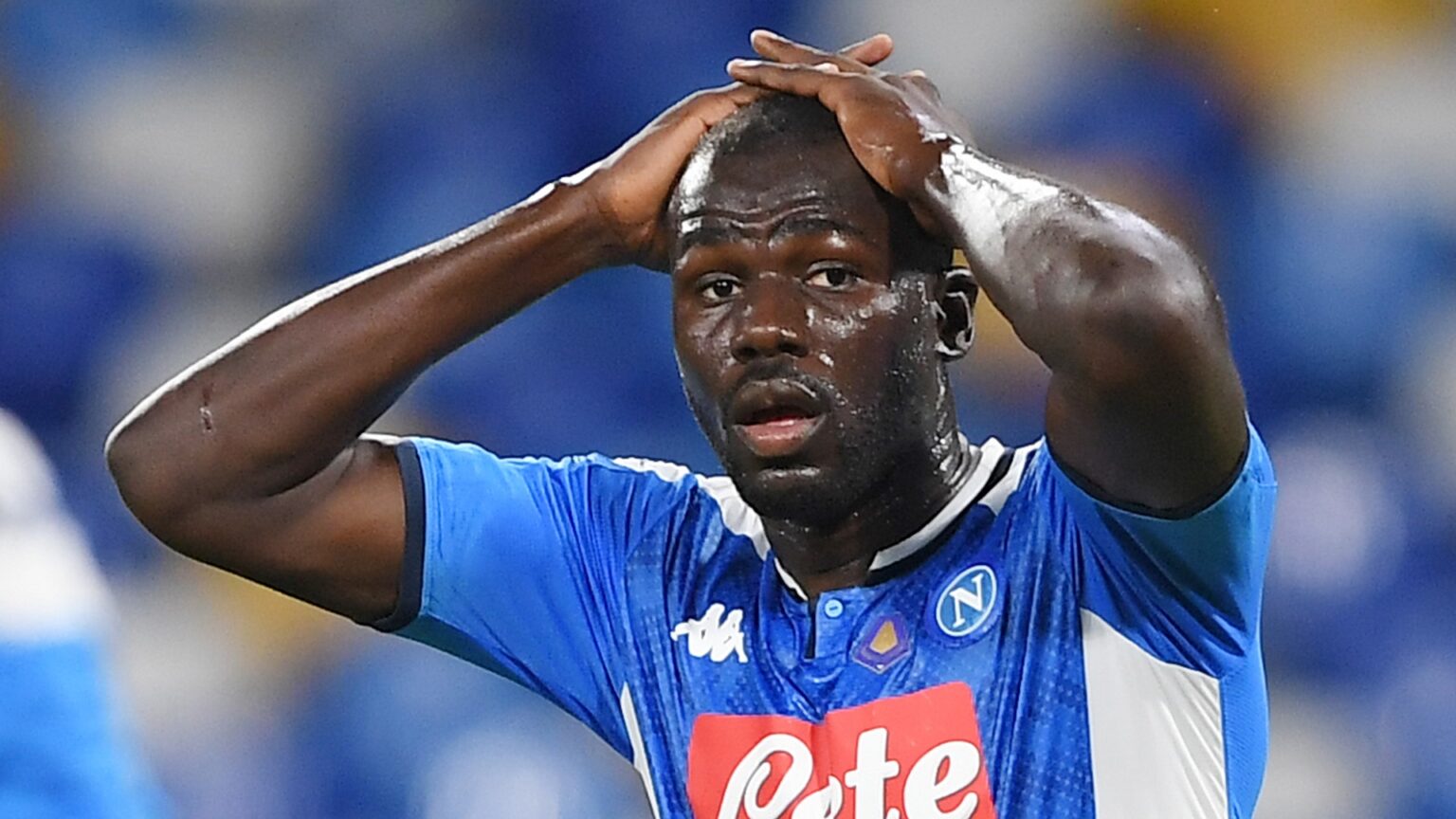 Koulibaly disperato in maglia Napoli